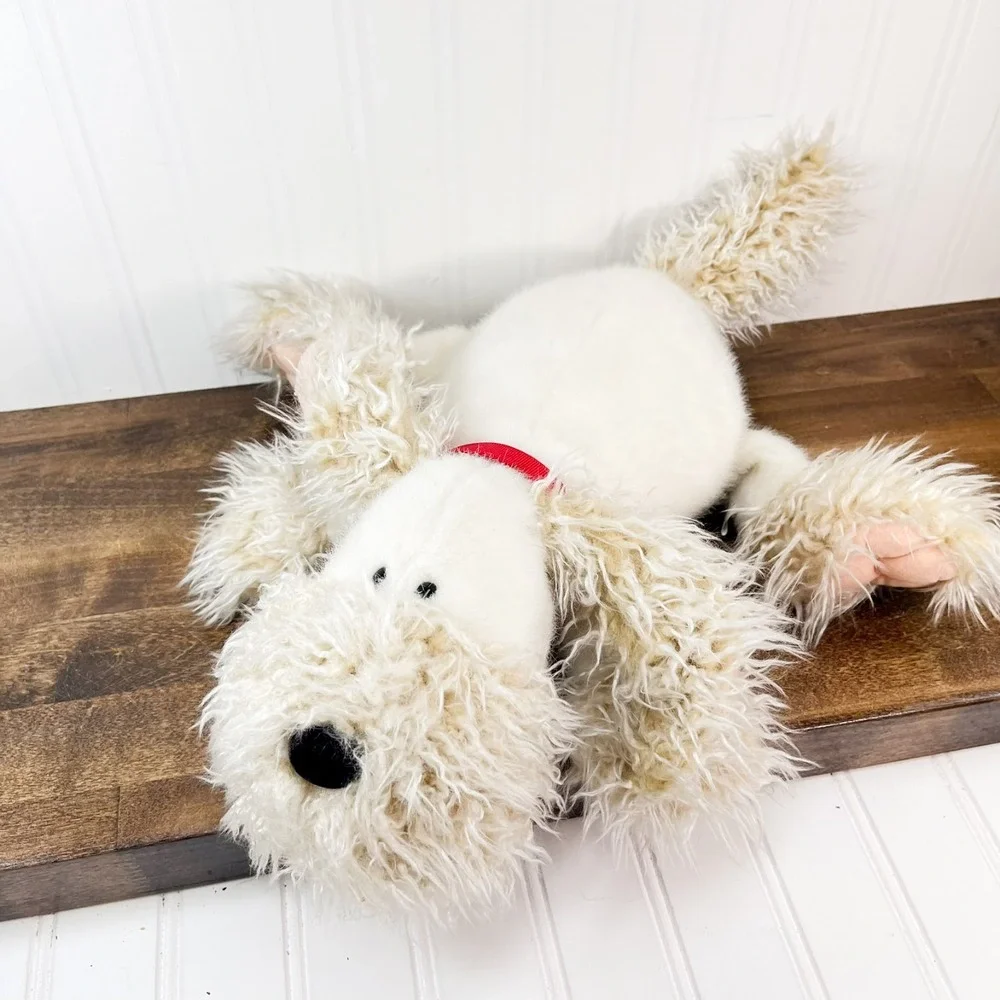 Hallmark Puppy Dog Plush Curly Wired Ears Vintage Shaggy Dog Plush 18